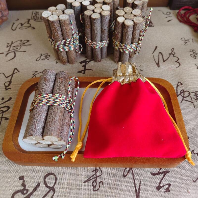 【爆品】创意五色线七段桃木枝沂蒙山天然老树东南枝头的七段桃木|undefined