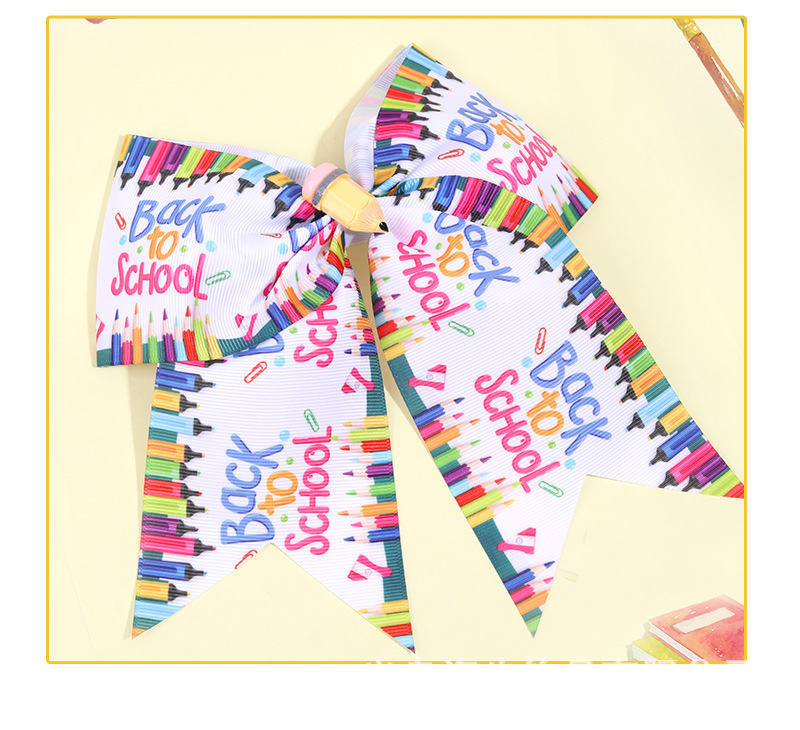 20g Weight Hair Clip Hair Accessories Type Free Combination Quantity Holiday Occasion Bow Knot Pattern Girl'S Gender Printing Design Simple Style, Classic Style Style Girl'S Simple Style Classic Style Bow Knot Printing Hair Clip