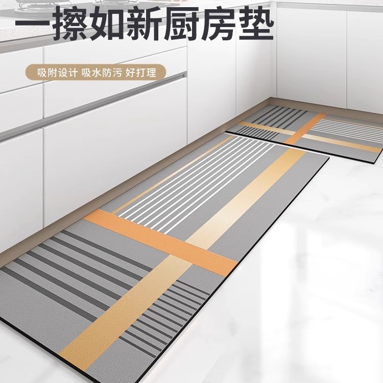 厨房地垫吸水速干进门脚垫两件套防滑地毯家用硅藻泥脚垫厂家直供