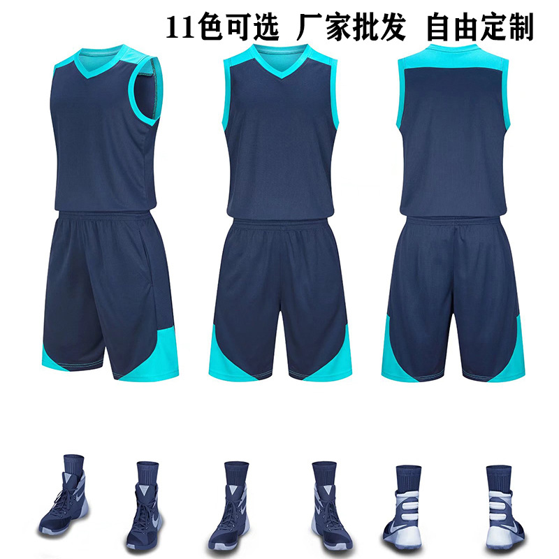Fast wholesale sportswear children's training clothes group purchase printing basketball clothes suit high-resistant 2K quick-drying competition class clothes