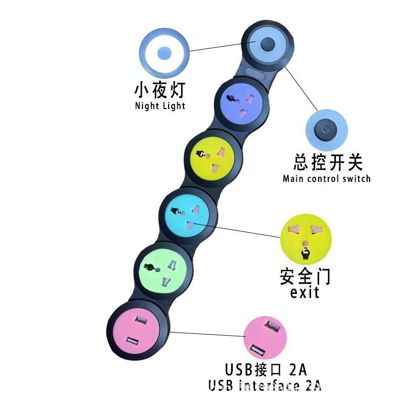 Multifuncional deformación enchufe de línea estándar ruso estándar británico y europeo placa de conexión creativa enchufe de línea de alta potencia enchufe