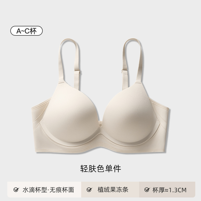 オリジナルリキッドファンデーションシームレス下着女性の小さな胸プッシュアップと垂れ下がり防止 2025 夏薄型目に見えないブラジャー|undefined
