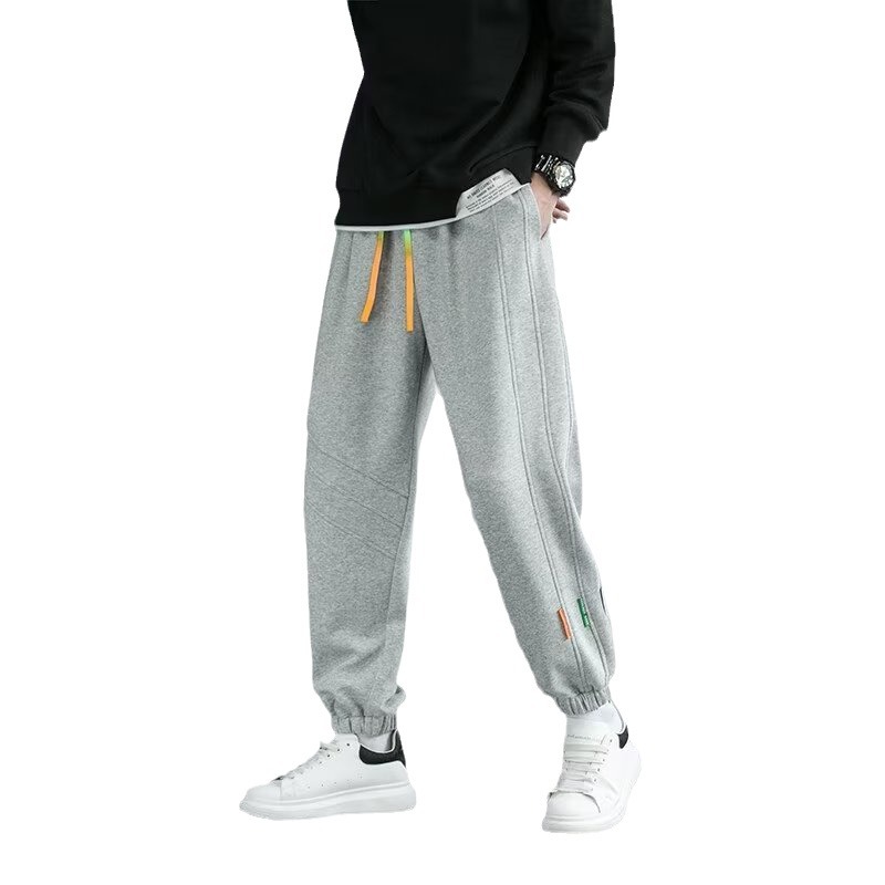 2024 otoño nueva marca nacional de moda con pantalones deportivos para hombres tendencia de la calle principal pantalones de gofres casuales sueltos marea