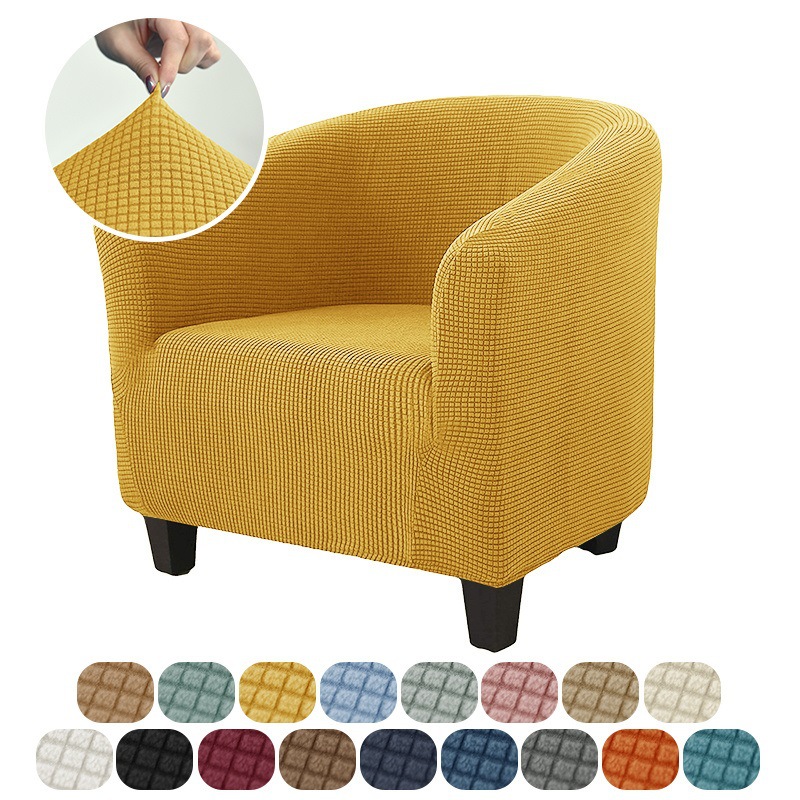 Funda de sofá semicircular de grano de maíz grueso Funda de sofá individual Club Funda de toalla antideslizante para hotel en casa