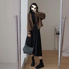 春秋女装奶系穿搭温柔感时尚套装女款小香风连衣裙子两件套装韩版