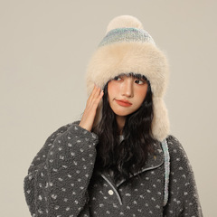 2025新款雷锋帽秋冬季女款加厚帽子保暖包头护耳帽防寒滑雪