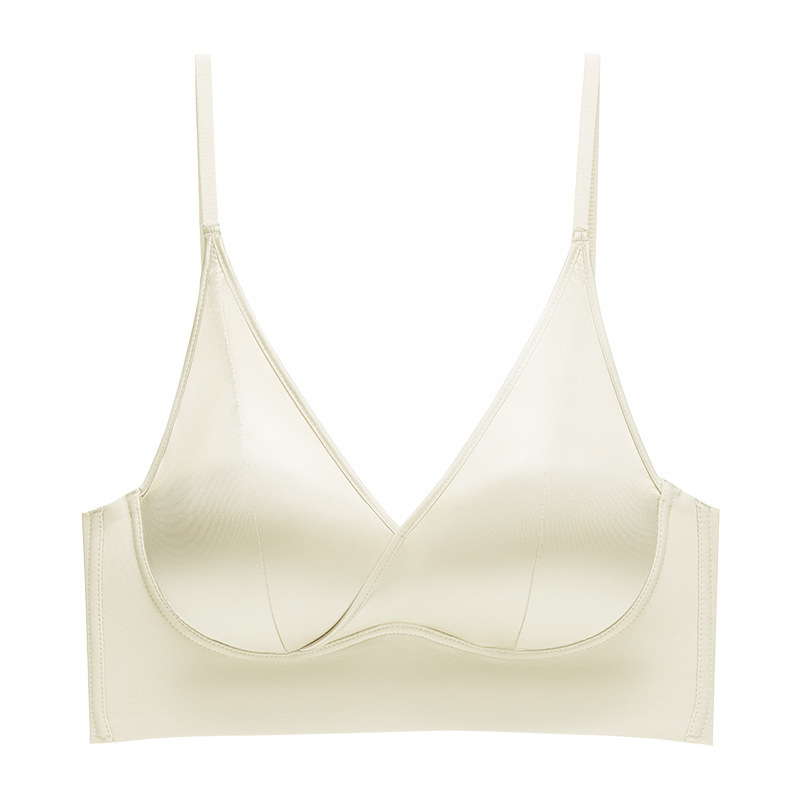 バックルなしオールインワンシームレス美背中下着女性用、薄型、立体、カップなし、プッシュアップ、リフティング、深いV、光沢のあるサテン|undefined