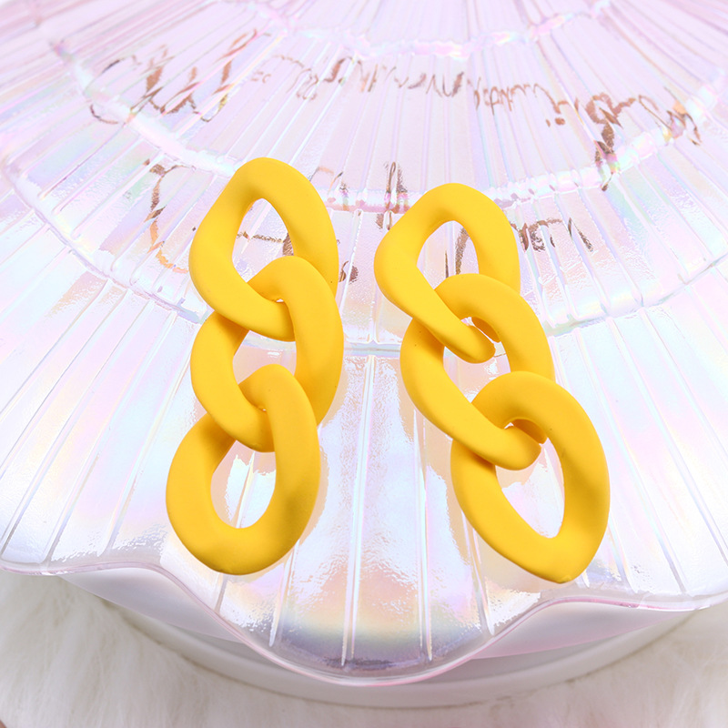 13g Weight Drop Earrings Classification 1 Pair Quantity Daily Occasion Acrylic Material Geometric Pattern Women'S Gender Spray Paint Design Simple Style Style 1 Pair Simple Style Geometric Spray Paint Arylic Drop Earrings 7
