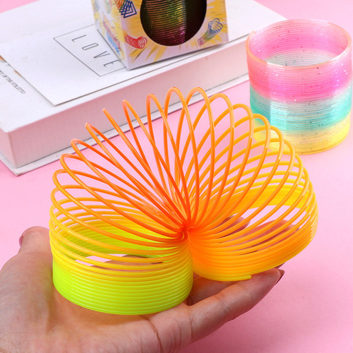 Large Magic Rainbow Circle Educational Toy Children's Day Gift Spring Circle Stacking Circle Colorful Elastic Circle Batch