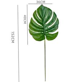厂家直销仿真花植物盆栽绿植龟背叶假草插花装饰室内防真假花摆件