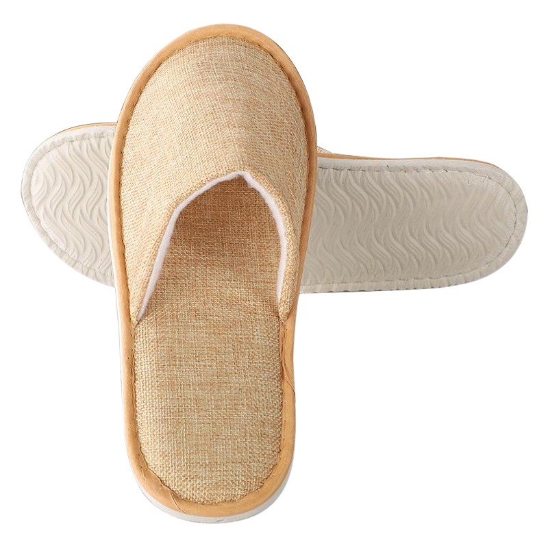 Hotel Hotel Linen Plush Slippers Disposable Homestay Inn Home Slippers Anti-slip Thickened Printed logo