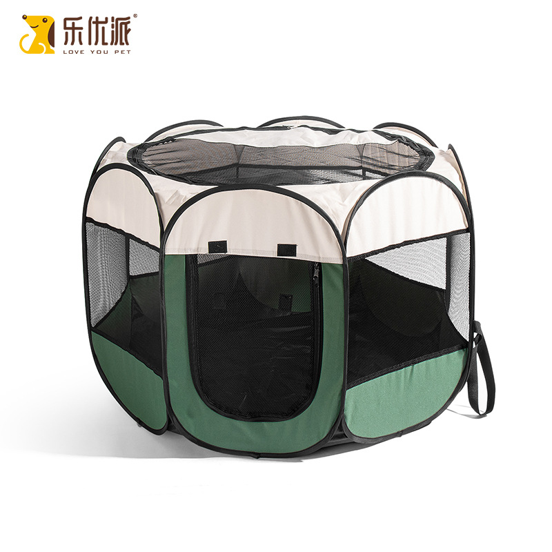 Jaula octogonal para gatos, sala de reparto para gatos, valla plegable, tienda para mascotas, universal para todas las estaciones, nido grande para gatos y jaula para perros para interiores