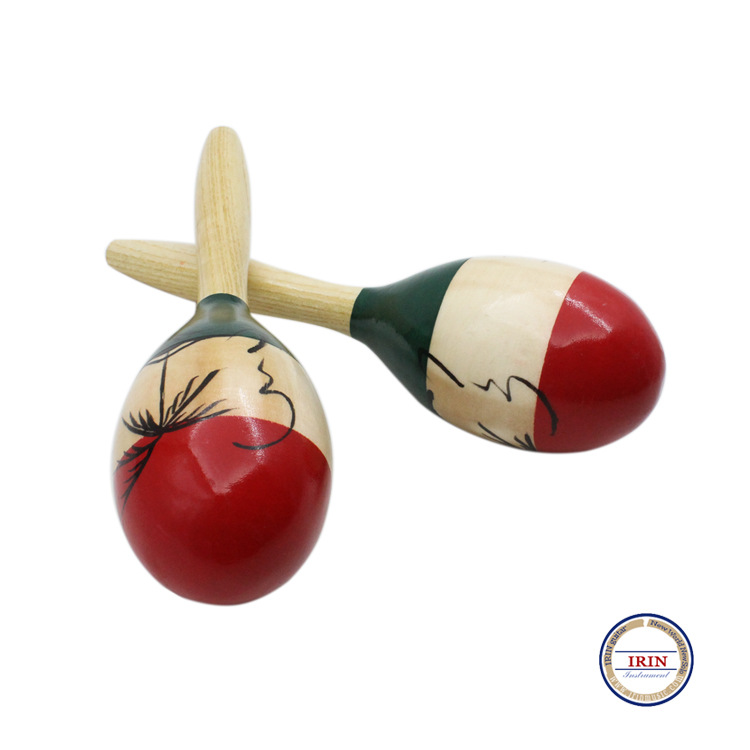 Bola de arena de tres colores Orff para estudiantes de secundaria, bola de arena de madera para profesores, martillo de arena, martillo de arena tallado con árbol de coco para escuela primaria, instrumento de percusión