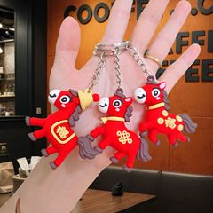 外贸新款跨境生肖马挂件马年钥匙扣公仔包包配饰新年小礼品伴手礼