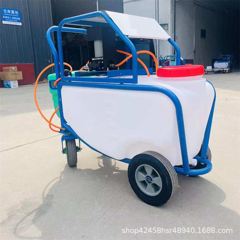 拉管式电动农用杀虫喷雾器75升自动卷管杀菌消毒机四轮高压喷药机