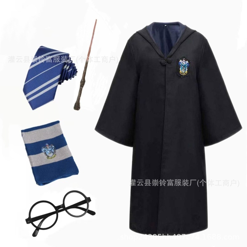 哈利波特同款cos服树脂法杖连帽长袍披风服装儿童万圣节表演服|undefined