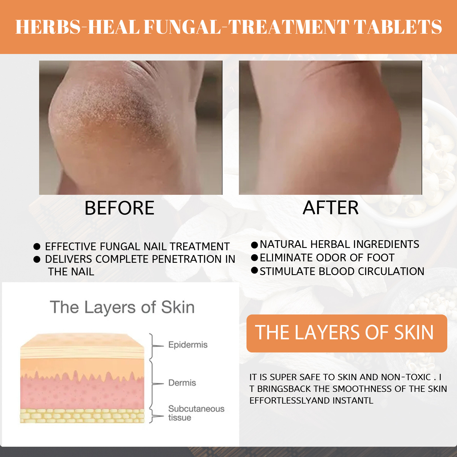 Eelhoe Bath Old Ginger Tabletten zum Vertreiben von Kälte und Entfernen von Feuchtigkeit, Reparatur grauer Nägel, Einweichtabletten, Fußpflege_voghion.com