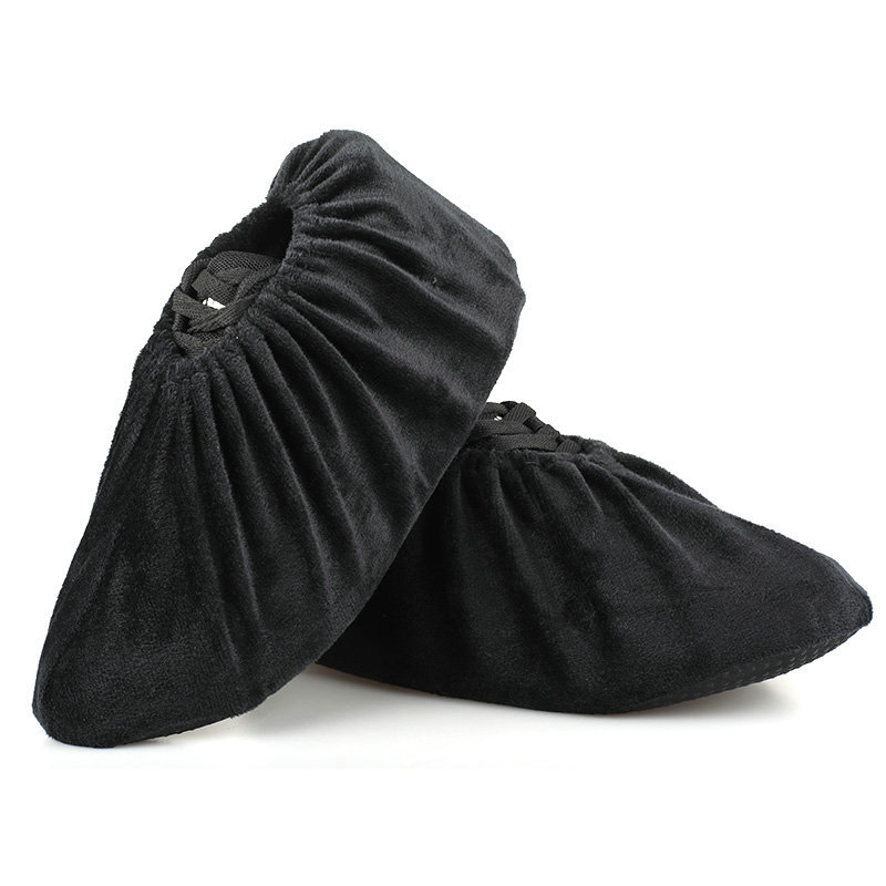 Cubierta de zapatos de franela para adultos centro de datos de interior para el hogar cubierta de pie resistente al desgaste inferior antideslizante engrosada lavable con logotipo