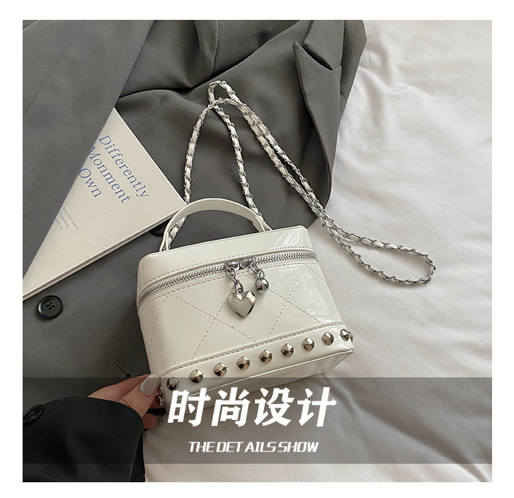 Korean style fashionable handbag for women 2025 summer new style small square bag, simple embroidered thread chain single-shoulder crossbody bag Item Picture