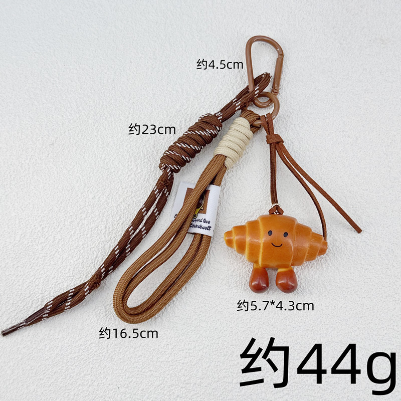 Comida de simulación de viento ins, bolsa de superficie de agua alcalina transfronteriza miu, colgante de chocolate, joyería, llavero de personalidad linda