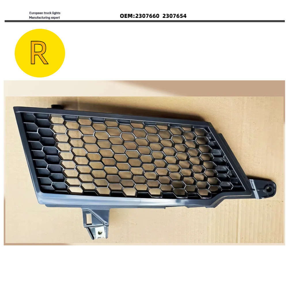 Cubierta de acabado debajo de la luz para pantalla de ventilación de panel de máscara de camión Scania 2307660 / 2307654