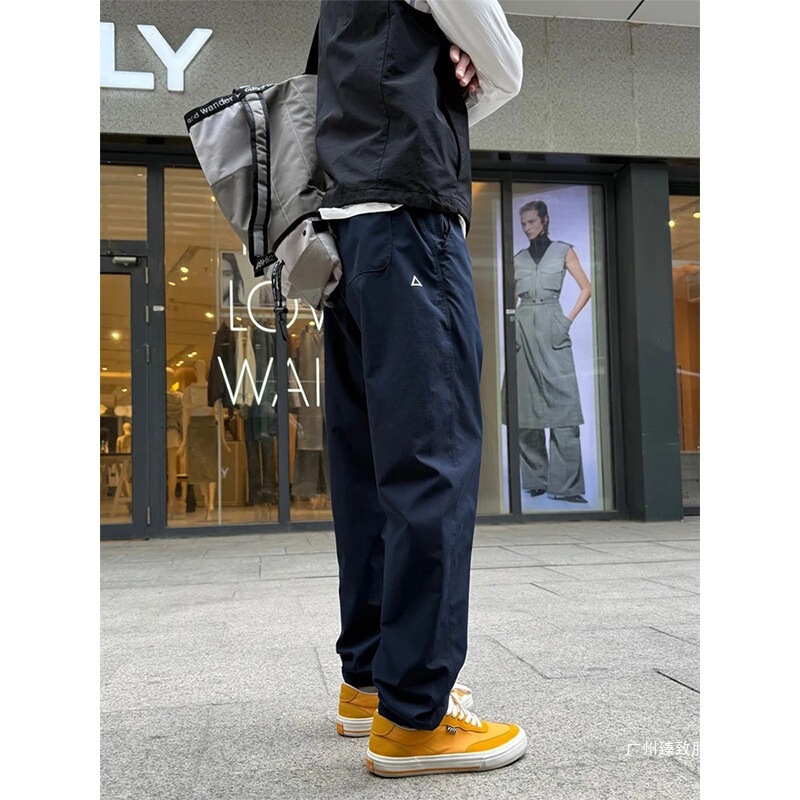Spring and Autumn New Functional Small Triangle White Label Loose Tapered Casual Pants American Cargo Pants Men and Women Same Style Casual Pants