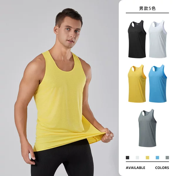 Amazon Plus Size Fitness Vest Men's Outdoor Marathon Lightweight Breathable Racing Vest Adhesive Running Vest Women