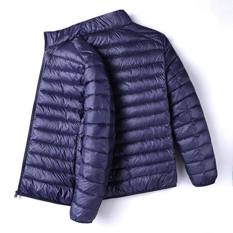 Stand Collar Hooded down Cotton Jacket for Men, Autumn and Winter, Lightweight, for Young and Middle-Aged, Special Clearance, Limited Sizes, Brand Clearance, Short Style, Plus Size