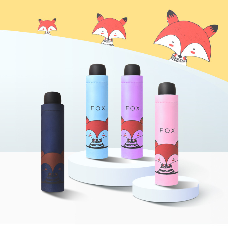 Cartoon cute umbrella solar-powered