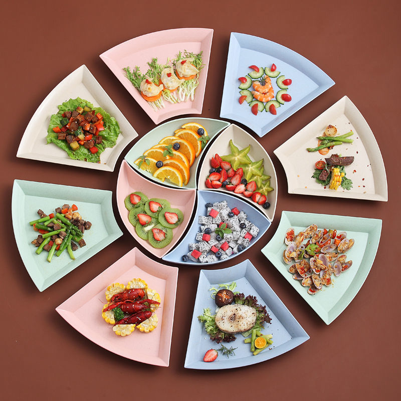 Trendy Platter Set for Home Use, Creative Dinner Table Bowls, Hot Pot, New Year's Dinner Plates, Dishware Set