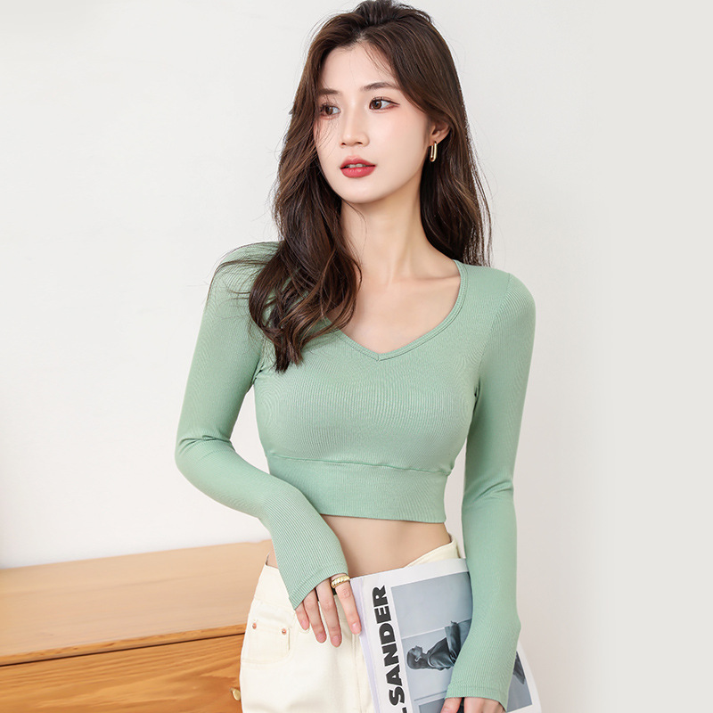 Diamond short fitted autumn long-sleeve
