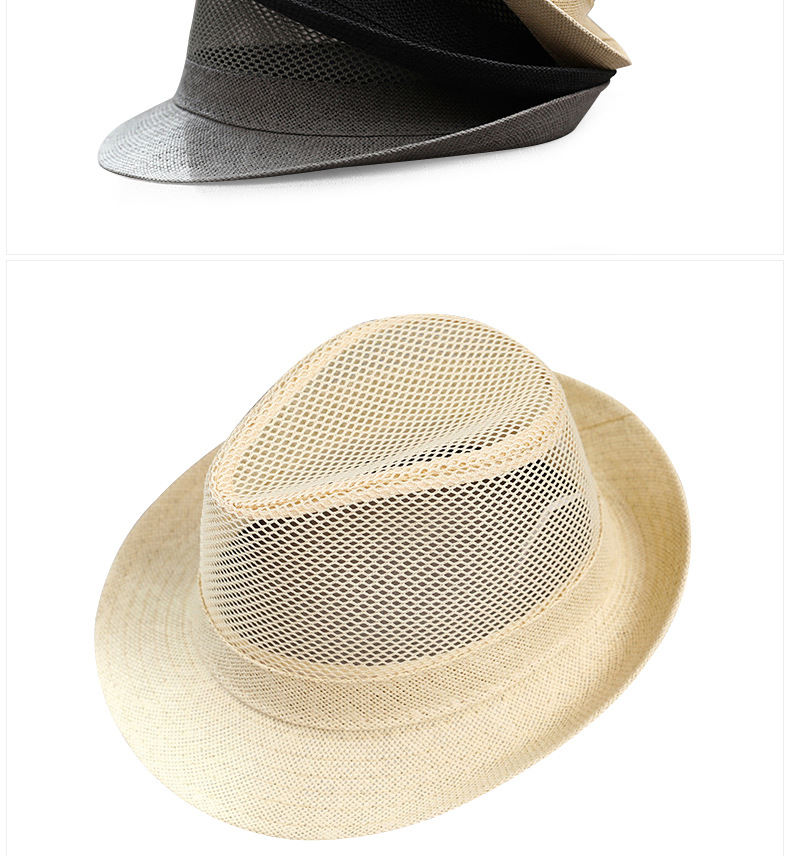 Men's Basic Simple Style Solid Color Crimping Fedora Hat display picture 4