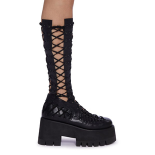 Platform Shoes Lolita Punk Diablo Cosplay Lolita Shoes Boots Strap Ankle Boots