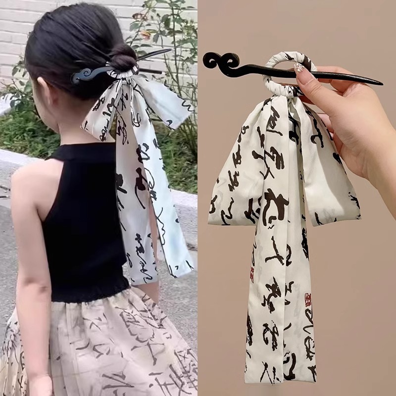 Clipper de cabello de arco antiguo flotante para niños nuevos accesorios de cabello chino para niñas vestidos chinos cheongsam clipper tocado