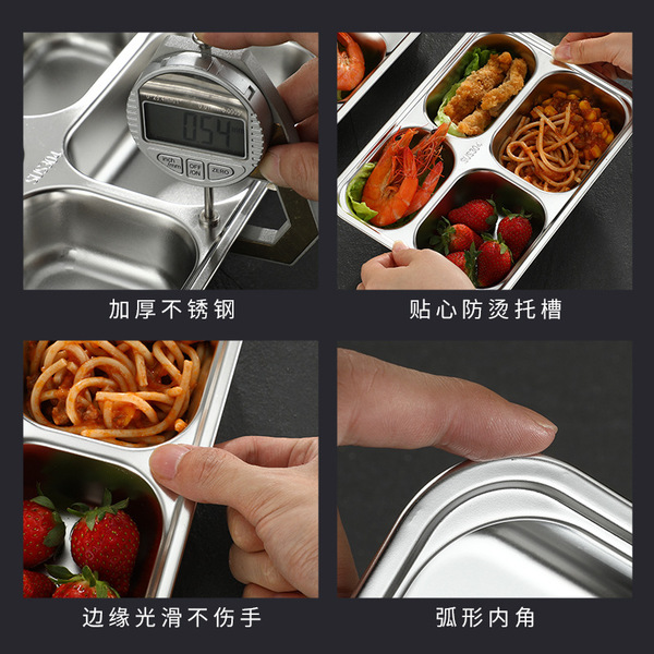 Square dinner plate stainless steel