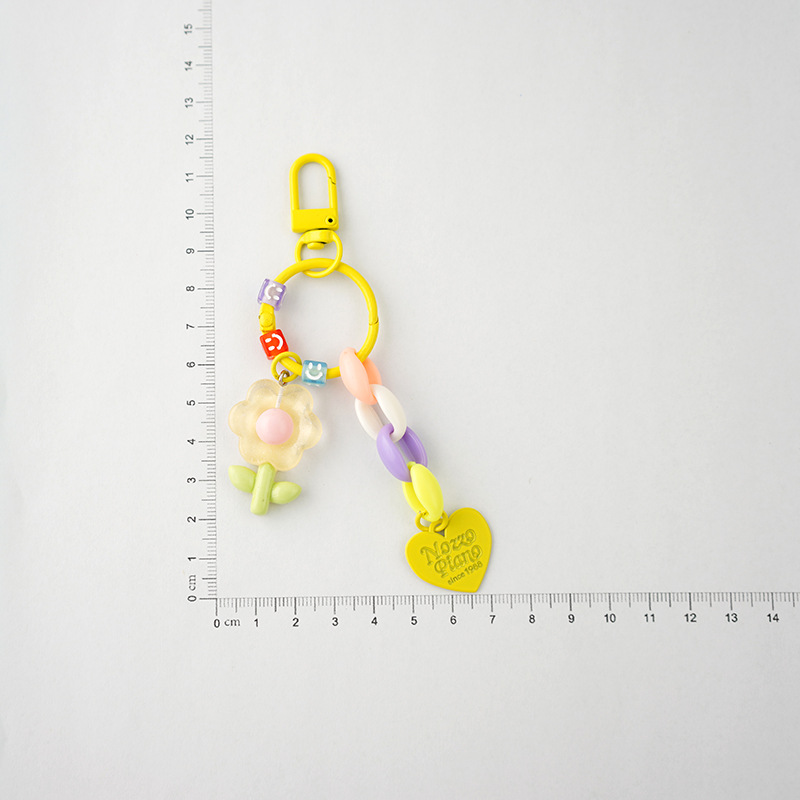 Lindo llavero de tulipán para mujer, colgante de resina fresca para llaves de coche, colgante para mochila de mujer, regalo.