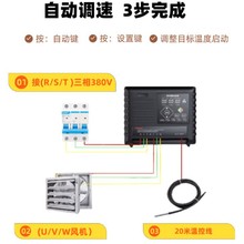 养殖负压风机变频器自动温控调速器380三相智能控温1.5/2.2/3千瓦