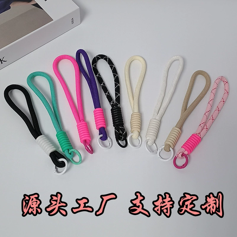 Подвеска для мобильных телефонов Короткий цвет узелок, тканый шнур, брелок, предотвращенный от потери, шнур, запястье, продвинутый смысл