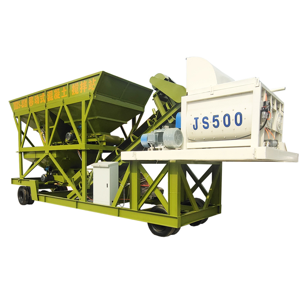 JS500 planta de mezcla de hormigón forzada fabricante de equipos mecánicos mezclador de hormigón autoalimentado