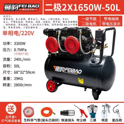 Hava kompressorları – Compressor Oil-Free Silent Air Pump - copper-2x1650w-50linflating-spray-paint