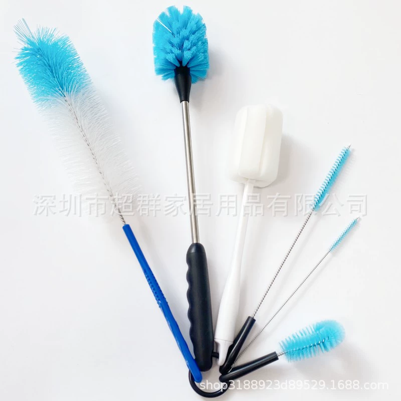 Многофункциональная щетка для чистки чашки набор из шести предметов с длинной ручкой Бытовая без мертвого угла обеззараживание чистая Вакуумная чашка бутылочка для кормления соска соломинка