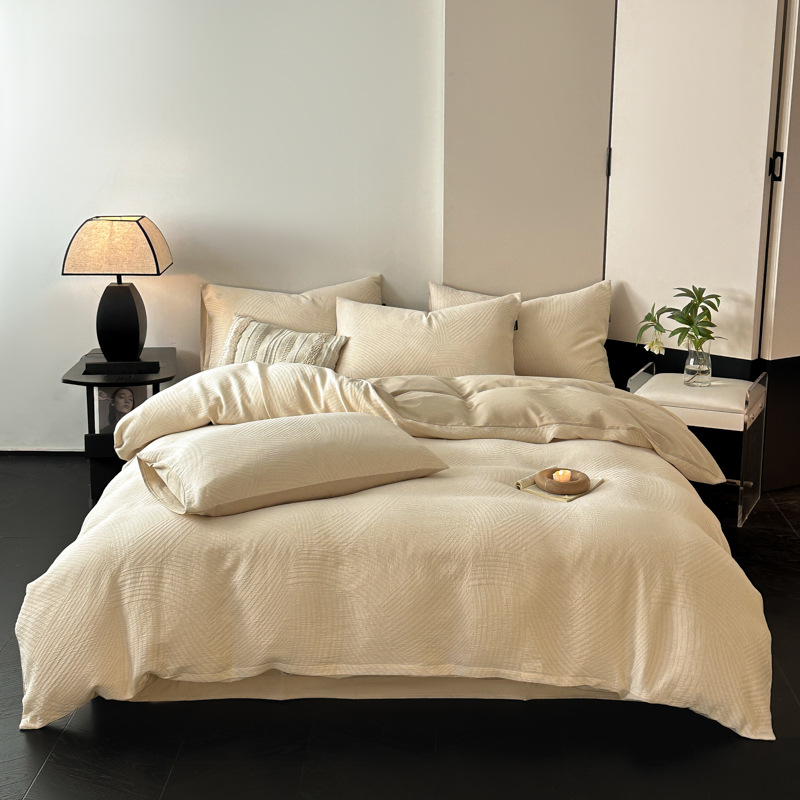 Una clase de madres y bebés de algodón molido cuatro piezas Nantong ropa de cama textil de algodón sábanas de cama cuatro piezas