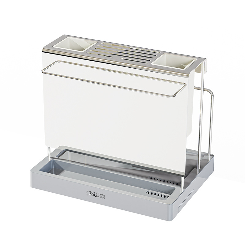 Rack de almacenamiento multifuncional de cocina de mesa de cuchillo de cocina tabla de corte palillos barril de acabado rack de almacenamiento integrado de herramientas de corte