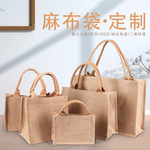 Unbranded Linen Handbag, DIY Hand-painted Yellow Hemp Tote Shopping Bag, Wholesale, Colorful Graffiti MUJI Bag