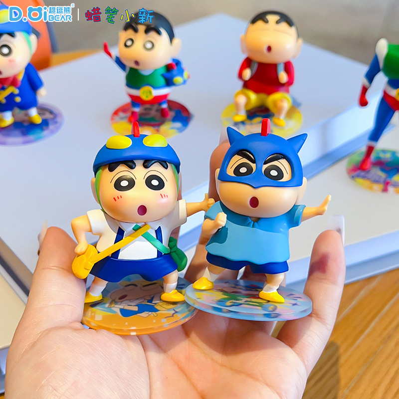 本物のクレヨンしんちゃんアニメトレンディなデスクトップ車の装飾品オフィスかわいいホーム漫画装飾ブラインドボックス|undefined