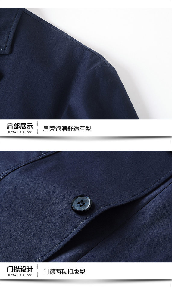 Áo vest nam cotton dáng ôm vừa vặn, cổ vest một hàng hai nút, tay dài, phong cách Hàn Quốc — Màu be, Màu xanh lam, Xanh lục Xám chi tiết 19