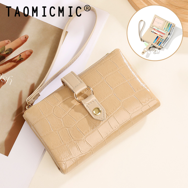 Foreign trade stone-patterned medium-long hand-held women's wallet 80% off coin compartment earphone wallet womenwallet