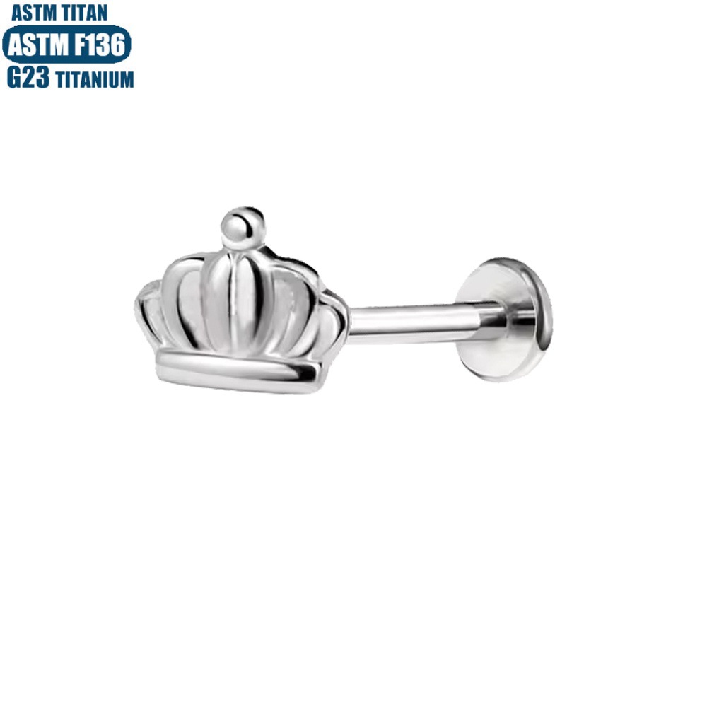 F136 Titanium Alloy Lip Ring Small Ear Nail Thread Inner Tooth Ear Bone Nail Tragus Piercing Earring Cartilage Ring Snake Lip Nail detail image 25