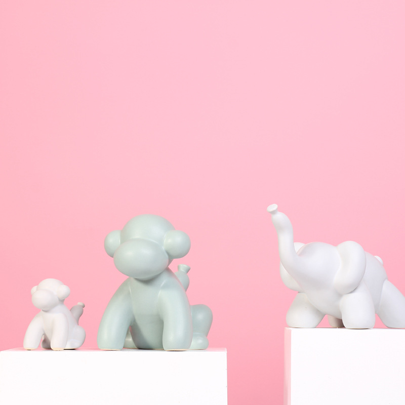 Creativo lindo elefante de cerámica decoración ins estilo interior hogar suave decoración salón dormitorio pequeña Decoración