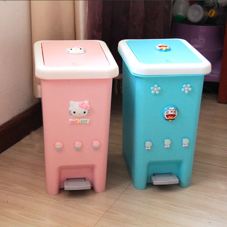 Internet Celebrity TikTok Same Style Garbage Sorting Trash Can Household Cute Girl's Heart Bedroom with Lid Instagram Style Bathroom